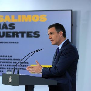 Pedro Sánchez en rueda de prensa Pedro Sánchez en rueda de prensa