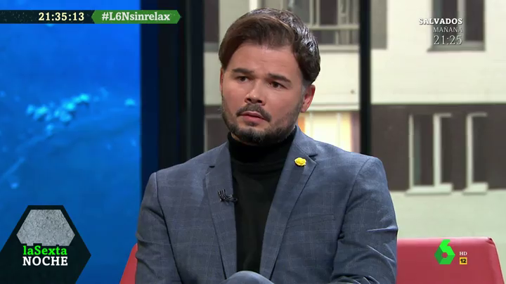 Gabriel Rufián en laSexta Noche