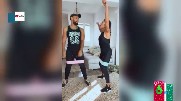 Los divertidos vídeos de Lorena Castell dándolo todo mientras hace deporte que ponen a prueba la paciencia de su entrenador