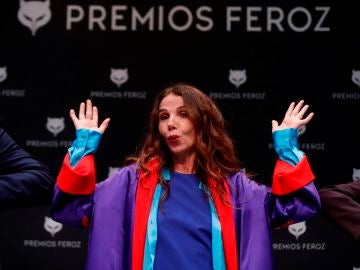 La actriz Victoria Abril al recibir el Premio Feroz de Honor de 2021 La actriz Victoria Abril al recibir el Premio Feroz de Honor de 2021