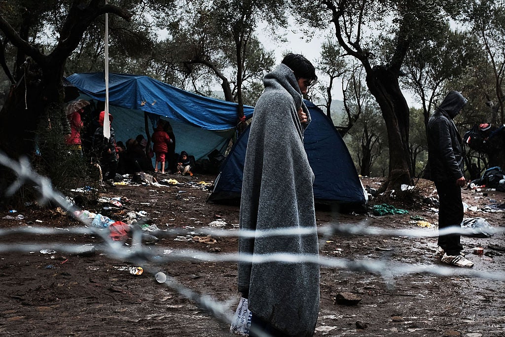 Campo de refugiados en Lesbos