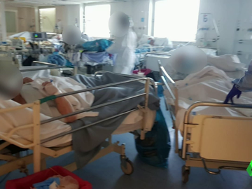 Imágenes de la presión hospitalaria en La Paz