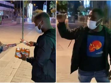 Drenthe da comida y bebida a un sintecho Drenthe da comida y bebida a un sintecho