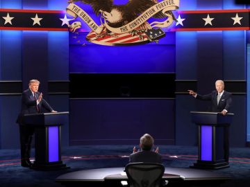 Un tenso momento entre Biden y Trump durante uno de los debates de la pasada campaña electoral Un tenso momento entre Biden y Trump durante uno de los debates de la pasada campaña electoral