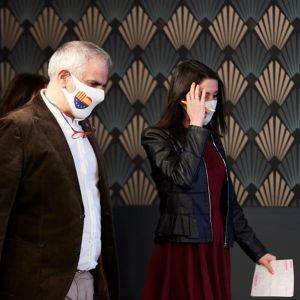 Carlos Carrizosa e Inés Arrimadas tras las elecciones del 14F Carlos Carrizosa e Inés Arrimadas tras las elecciones del 14F